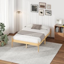 Bamboo Wood Double Bed Frame