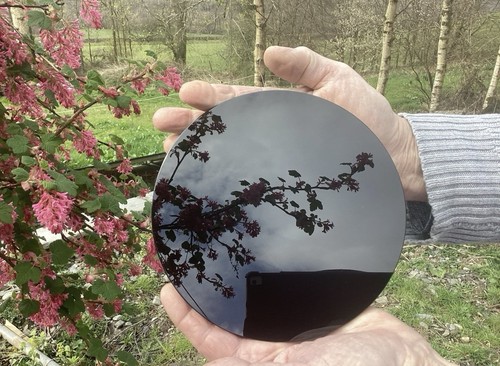 Black obsidian scrying mirror - scrying,