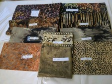 10 Pieces Of Brown Tones Batik