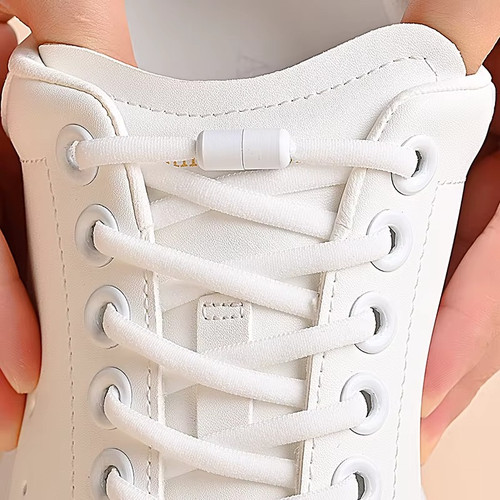 Tie shoe laces lazy elastic - no,