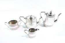 Silver Plate Tea Service Four Piece Victorian Antique Ware 2350g