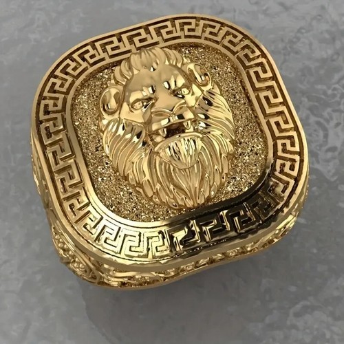 18k gold plated brass lion - gold,