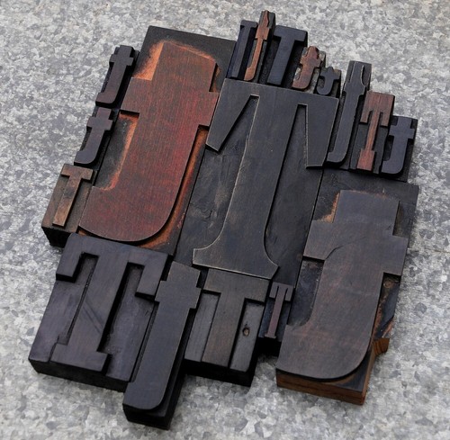 Ttttt mixed set - mixed, letterpress