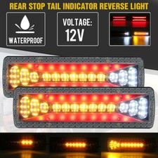 Pair 12V 37 LED REAR TAIL LIGHTS LAMP BRAKE TRAILER CARAVAN TRUCK LORRY UK