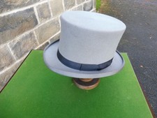 Vintage DORMIE grey wool top hat size 7.25 approx 58cm great condition