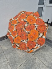 Vintage Retro Parasol Flower Power Orange