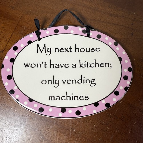 Pottery funny wall sign plaque - wall,