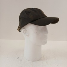 Barbour Beauly Baseball Cap One Size Khaki Green Waxed Cotton Casual RMF30-RP