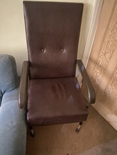 high back wing chair Leather