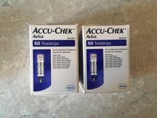 Accu-Check Aviva Blood Glucose Test Strips 2x 50 Strips 31/08/26 expire date