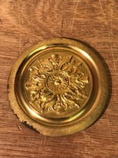 946a Vintage Wall clock pendulum bob only 14cmm Diameter 173g brass faced