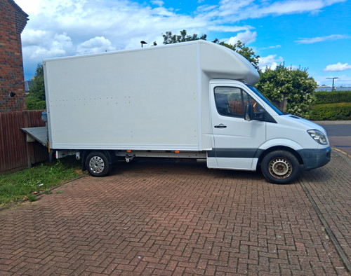 Mercedes luton with tail lift - with,