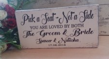 Personalised Pick a Seat Not a Side Free Standing Wedding Seating Plan Wooden