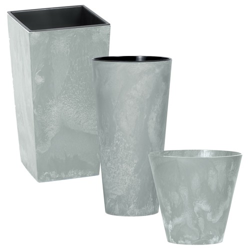 Tall short grey concrete - short,
