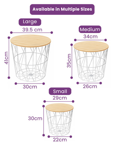 Round metal wire - round, top