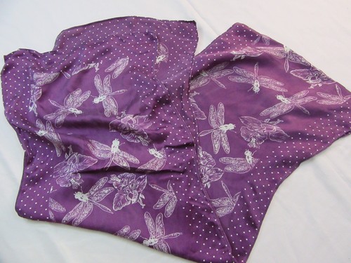 Purple white dragonfly - &,
