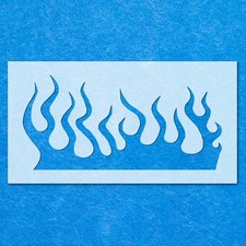 Fire Shape Flame Stencil
