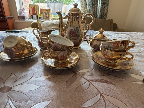 Vintage gold porcelain - gold, set