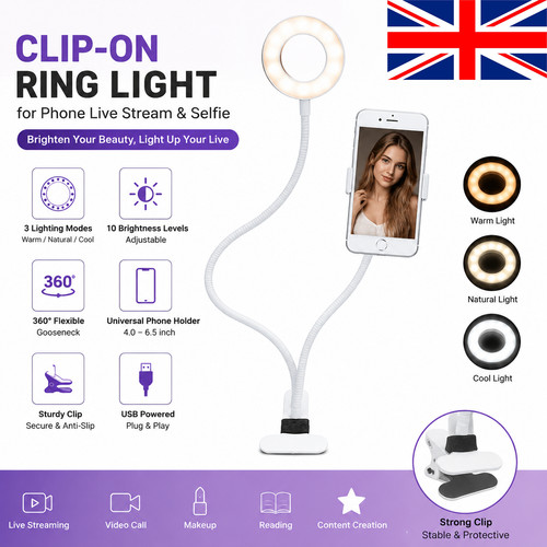 Usb clip selfie ring flash - clip,