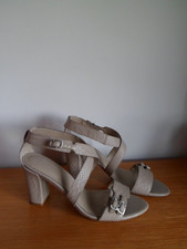 Taupe Reptile Print Leather