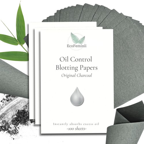 Charcoal oil blotting papers - charcoal,