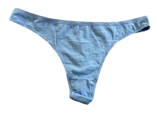 Plain pale blue thong - m&s, size