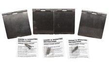 2x Brushed Steel 1 Gang 13A Hinged Floor Sockets + 1x Double Socket