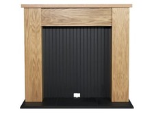 Adam New England Stove Fireplace Oak & Black, 48"