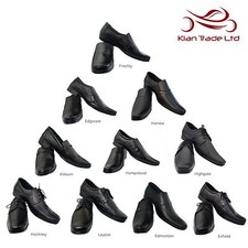 Men Shoes Black Leather Smart