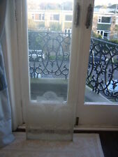 Reclaimed Victorian Edwardian Acid Etched Glass Door Panel