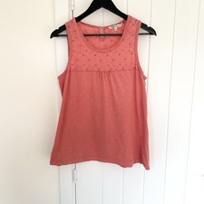Fat Face Sleeveless Coral Top
