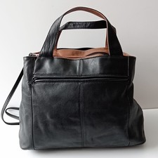 ✅Tula Soft Real Leather Women's Cross Body Bag Handbag Black 30/24/9 Cm