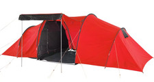 Pro Action 6 Person 3 Room Tunnel Camping Tent Carry Case Red Festival #9816