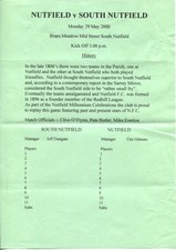 Nutfield v South Nutfield 29/05/00 Friendly