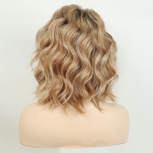 Blonde curly bob wig - wig, short