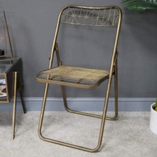 Gold Wired Folding chair