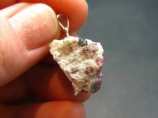 Rare Kakortokite Silver Pendant From Greenland - 2.66 Grams - 0.9"