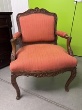 A French provincial walnut fauteuil Chair Late 18th/19th century