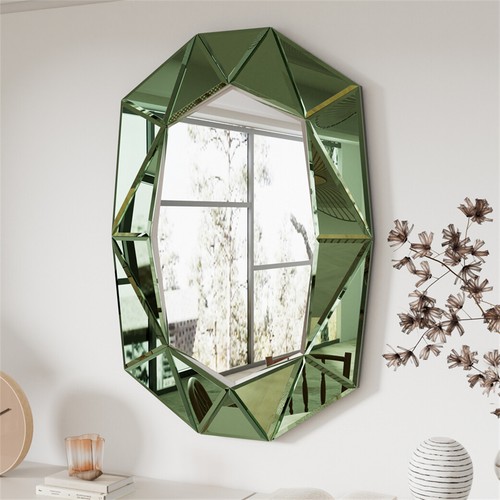 Green glass art - green, deco