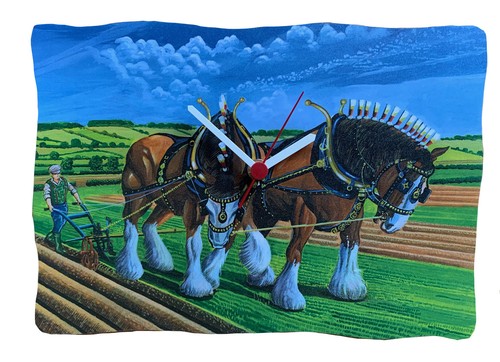 Ploughing the fields clock - ploughing,
