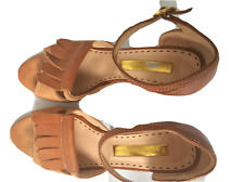 Rupert Sanderson Sandals Summer Shoes Women 4.5UK/37E Tan leather Smart Strappy