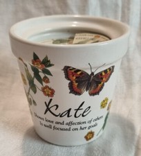Kate History And Heraldry Candle And Stoneware Pot UK Postage Included 