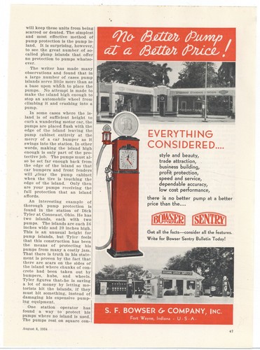 1934 bowser sentry gas - 1934, pump