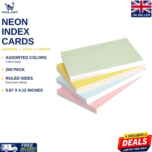 Ruled index cards 200 - ruled,