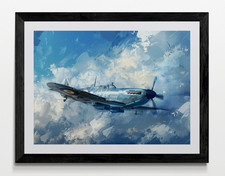 Spitfire style aircraft framed - style,
