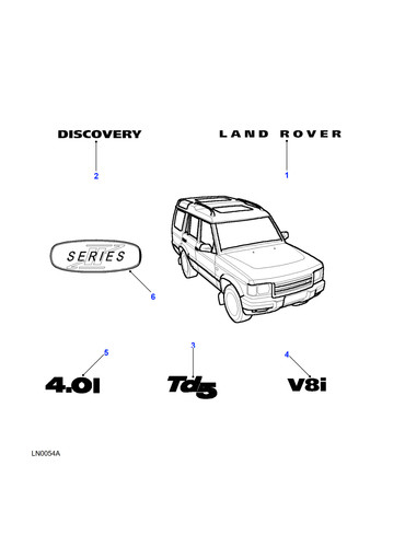 Land rover genuine badge td5 - land,