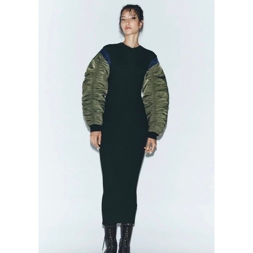 Nwt zara contrast nylon - zara,