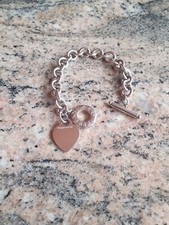 Vintage Tiffany & Co Silver Toggle Heart Bracelet Genuine  .   ..