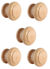 Wooden Furniture Knob Ø 35 mm Door Handle Country House Round Knob Pine