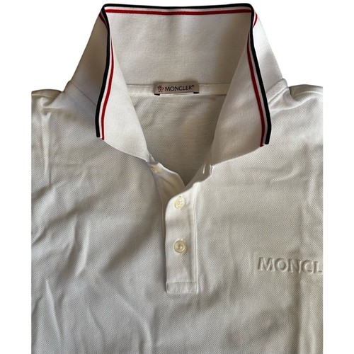 Moncler white polo shirt - moncler,